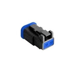 10 pcs : PX0102S02BK - Rectangular Mil Spec Connectors 2 Sckt Male Hsg Blk Rec Conn