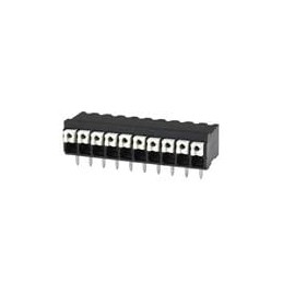10 pcs : TBLH10-350-10BK - Fixed Terminal Blocks Terminal block, screwless, High Temp, 3.5, Horizontal, 10, Black w Gray Button