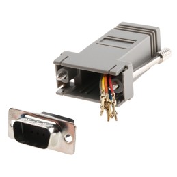 1 pcs - RS PRO D Sub Adapter Male 9 Way D-Sub to Female RJ45