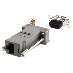1 pcs - RS PRO D Sub Adapter Male 9 Way D-Sub to Female RJ45