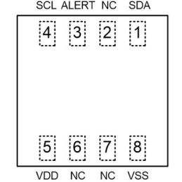 1 pcs - Renesas Electronics Analog Temperature Sensor, Digital Output, Surface Mount, I2C, ±1.5%