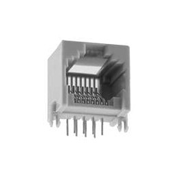 10 pcs : GLX-N-44 - Modular Connectors / Ethernet Connectors 4P4C R/A PCB GREY LOW PROFILE