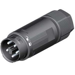 1 pcs - Wieland RST16i2/3 Series Mini Connector, 5-Pole, Male, Cable Mount, 16A, IP66, IP68, IP69