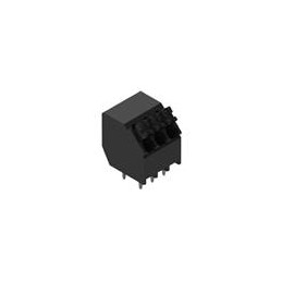 10 pcs : 691410120003 - Fixed Terminal Blocks WR-TBL 3.5mm pitch Monoblock THT Black 45 deg Dual Pin cable entry Screwless Push 