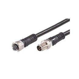 1 pcs - Brad from Molex Straight Female 3 way M8 to Straight Male 3 way M8 Sensor Actuator Cable, 1m