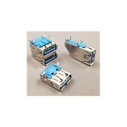10 pcs : SS-52000-003 - USB Connectors USB3.0 Stacked R Ang Recpt Type A solder