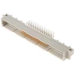 1 pcs - ERNI 42 + 6 Way 2.54mm Pitch, Type M Class C2, 3 Row, Right Angle DIN 41612 Connector, Plug