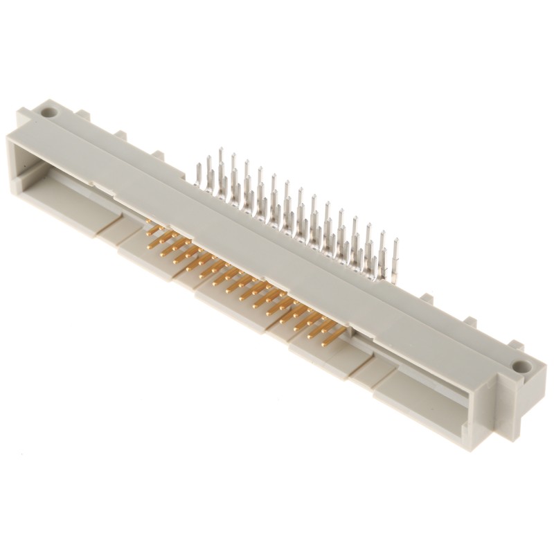 1 pcs - ERNI 42 + 6 Way 2.54mm Pitch, Type M Class C2, 3 Row, Right Angle DIN 41612 Connector, Plug