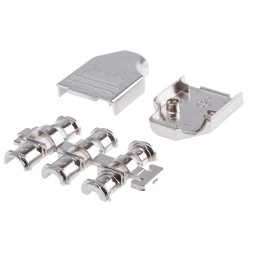 1 pcs - MH Connectors MHDM35 Series Zinc Angled D Sub Backshell, 9 Way, Strain Relief