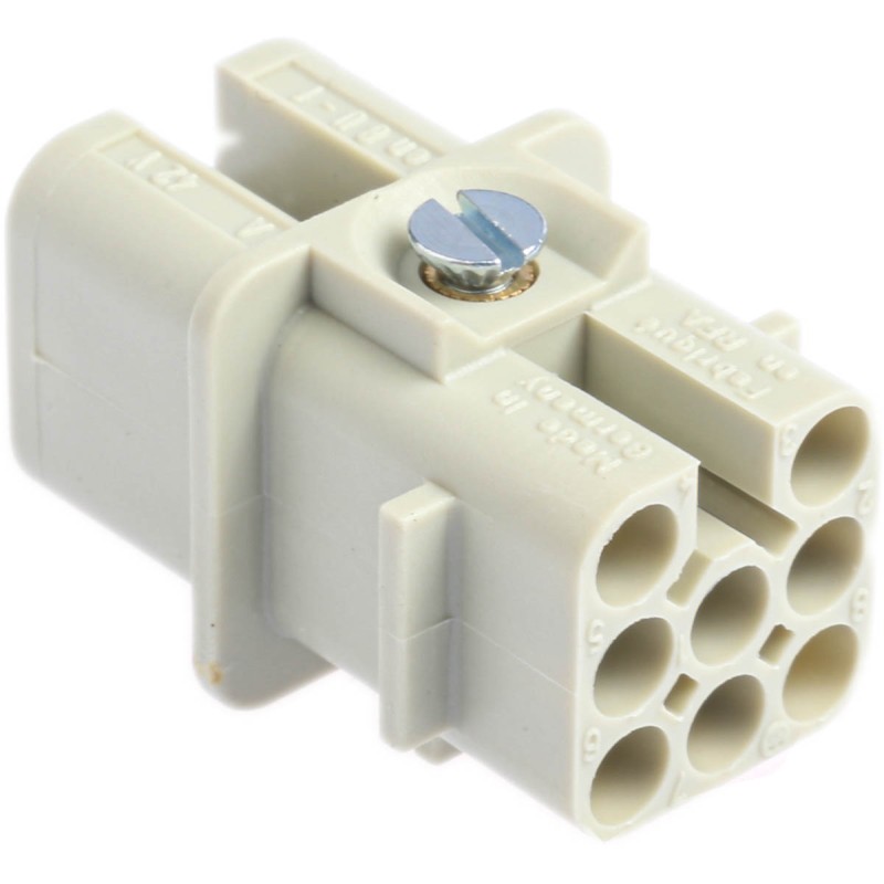 1 pcs - HARTING Heavy Duty Power Connector Insert, 10A, Female, Han D Series, 8 Contacts