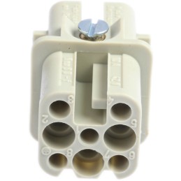 1 pcs - HARTING Heavy Duty Power Connector Insert, 10A, Female, Han D Series, 8 Contacts