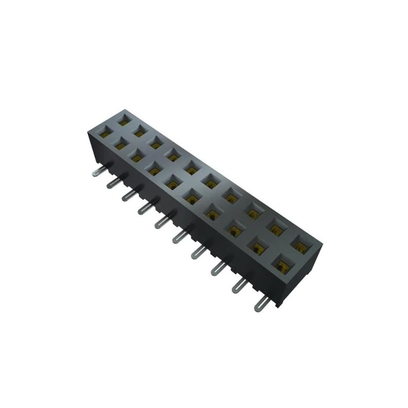 1 pcs - Samtec SMM Series Straight Surface Mount PCB Socket, 20-Contact, 2-Row, 2mm Pitch, SMT Termination