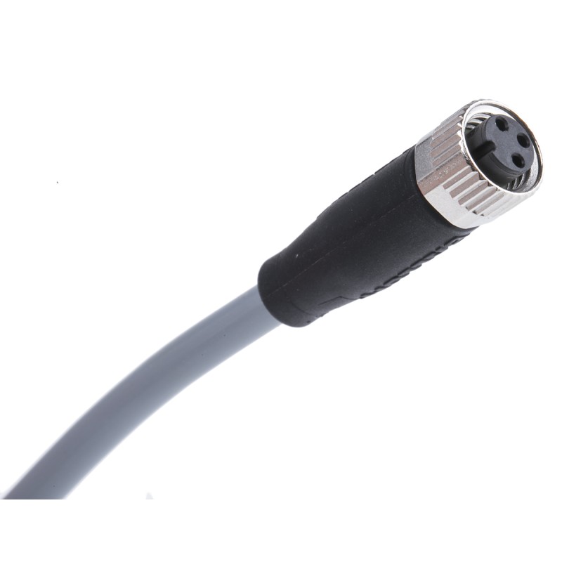 1 pcs - BALLUFF Straight Female 3 way M8 to Unterminated Sensor Actuator Cable, 5m