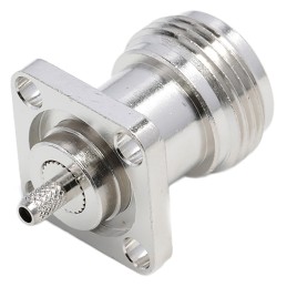 1 pcs - RS PRO, jack Panel Mount N Connector, 50Ω, Crimp Termination, Straight Body