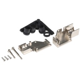 1 pcs - MH Connectors MHDCMR Series Zinc Right Angle D Sub Backshell, 9 Way, Strain Relief