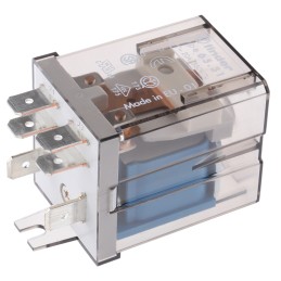 1 pcs - Finder Flange Mount Power Relay, 24V dc Coil, 20A Switching Current, SPDT