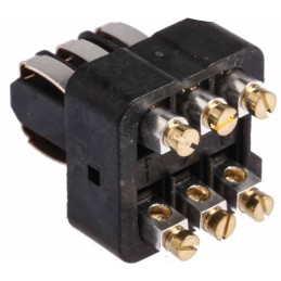 1 pcs - Staf Series Cable Mount Terminal Block, Female, 6 Way, 10A, 50 V