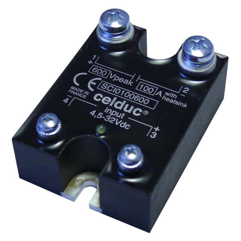 1 pcs - Celduc SCI Series Solid State Relay, 100 A Load, Panel Mount, 600 V dc Load, 32 V dc Control