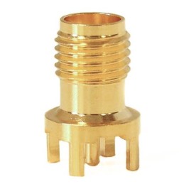 1 pcs - Mueller Electric, jack PCB Mount SMA Connector, 50Ω, Solder Termination, Straight Body