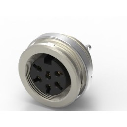 1 pcs - RS PRO 6 Pole Din, 5A, 250 V IP40, Screw Lock, Female, Panel Mount