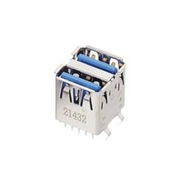 10 pcs : 48409-0003 - USB Connectors USB 3.0 F/A Vert REC Stacked 15u'