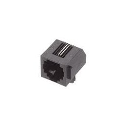 10 pcs : 5555163-5 - Modular Connectors / Ethernet Connectors MJ LPF R/A 6P/2C PNL STOPS BU