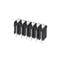 10 pcs : TBLH10V-500-06BK - Fixed Terminal Blocks Terminal block, screwless, High Temp, 5.00, Vertical, 6, Black w Gray Button