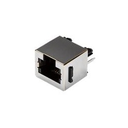 10 pcs : CRJ024-1-TH - Modular Connectors / Ethernet Connectors RJ jack, 1 port, 6P6C, 6u, shielded, mounting flange