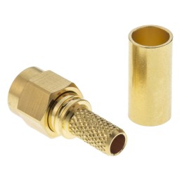 1 pcs - Rosenberger SMA Series, Plug Cable Mount SMA Connector, 50Ω, Crimp Termination, Straight Body