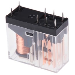 1 pcs - Omron PCB Mount Power Relay, 5V dc Coil, 5A Switching Current, DPDT