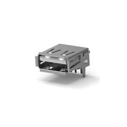 10 pcs : 6364372-2 - USB Connectors RECP ASSY, R/A, 4P THRU-HOLE USB LF
