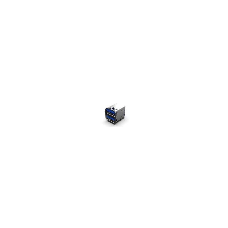 10 pcs : USB1100-30-A - USB Connectors USB3.0 A Dual Skt, Thru Hole, R/A, 30u', W/shell stake, T&R