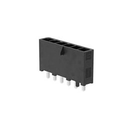10 pcs : 215915-1006 - Power to the Board Mini-Fit Max Vertical Header, Single Row, 6 Circuits, Tin (Sn) Plating, Black