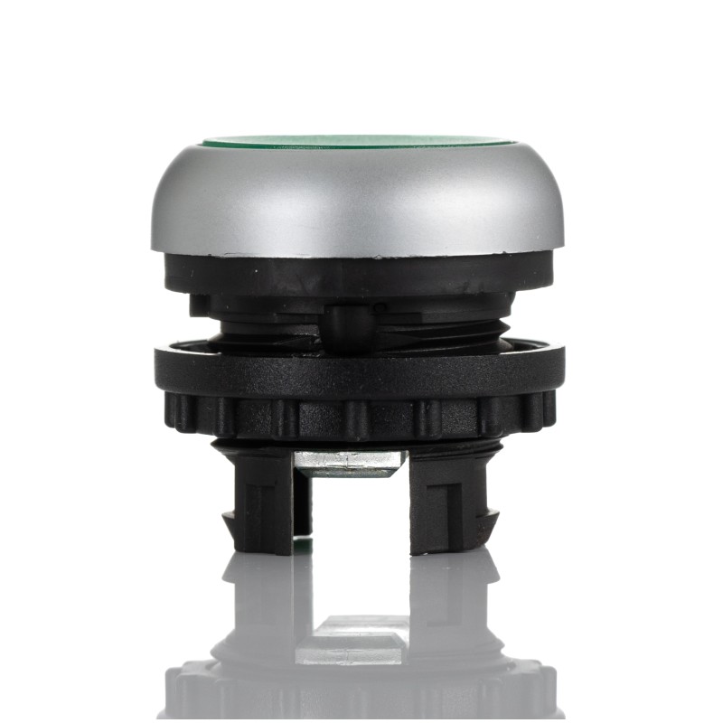 1 pcs - Eaton M22 Series Green Illuminated Momentary Push Button Head, 22mm Cutout, IP67