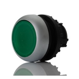1 pcs - Eaton M22 Series Green Illuminated Momentary Push Button Head, 22mm Cutout, IP67