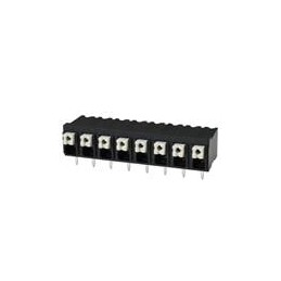 10 pcs : TBLH10-500-08BK - Fixed Terminal Blocks Terminal block, screwless, High Temp, 5.00, Horizontal, 8, Black w Gray Button