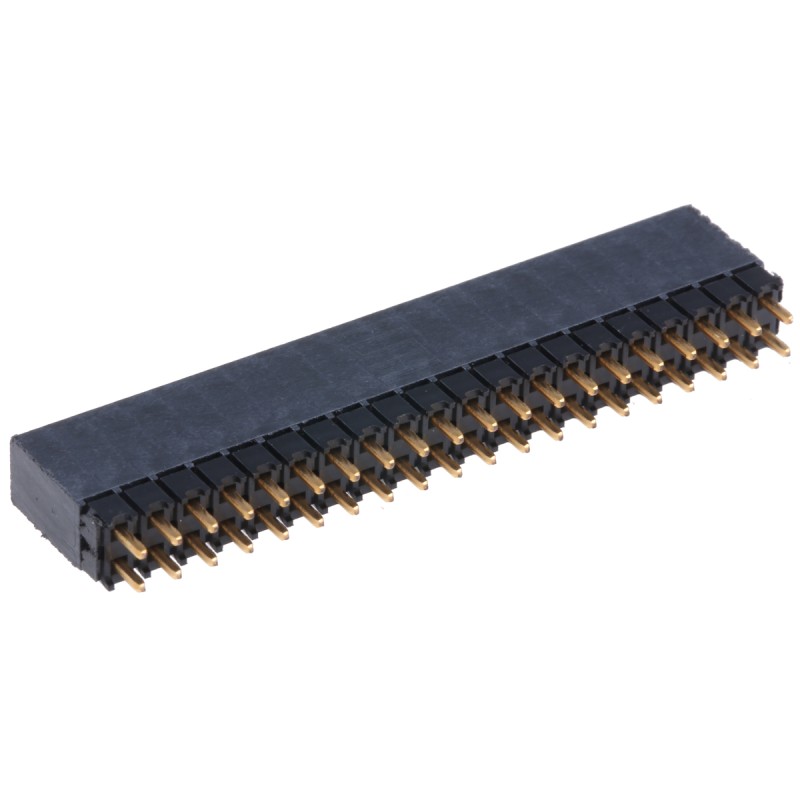 1 pcs - Samtec ESQ Series Straight Through Hole Mount PCB Socket, 40-Contact, 2-Row, 2.54mm Pitch, Solder Termination