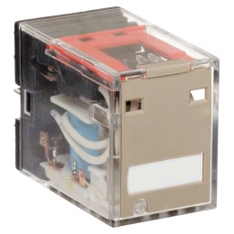 1 pcs - Omron Plug In Power Relay, 12V dc Coil, 5A Switching Current, 4PDT