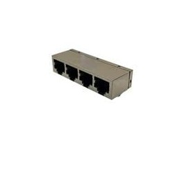 10 pcs : MTJG-4-88GX1-FSB - Modular Connectors / Ethernet Connectors CONN MOD JACK 8P8C R/A SHIELDED