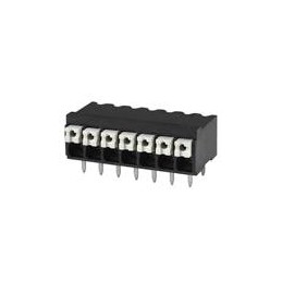 10 pcs : TBLH10-350-07BK - Fixed Terminal Blocks Terminal block, screwless, High Temp, 3.5, Horizontal, 7, Black w Gray Button
