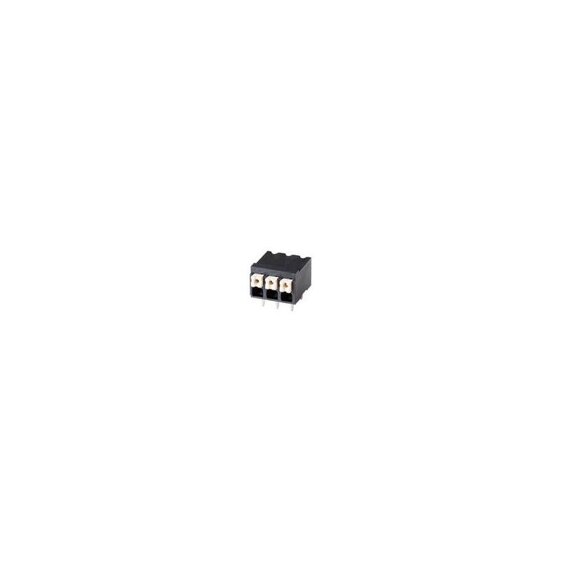 10 pcs : TBLH10-381-05BK - Fixed Terminal Blocks Screwless, High Temperature, 3.81 mm pitch, Black with Gray Button
