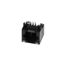 10 pcs : 43860-0008 - Modular Connectors / Ethernet Connectors R/A INV MODJK 6/6 W/ LT PIPES UNSHLD