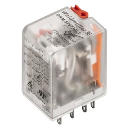 1 pcs - Weidmuller Panel Mount Power Relay, 115V ac Coil, 4PDT