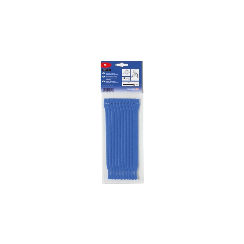 1 pcs - HellermannTyton Cable Tie, Hook and Loop, 1m x 13 mm, Blue PA (Loop), PP (Hook), Pk-1