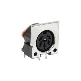 10 pcs : SDF-60J - Circular DIN Connectors DIN, 6P jack, rt, through hole, w/ shielding