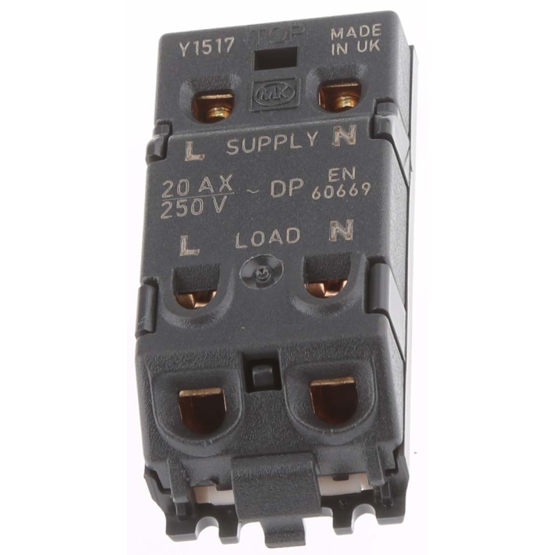 1 pcs - MK Electric 1 Way White Switch Insert Module 20A, Grid Plus Series