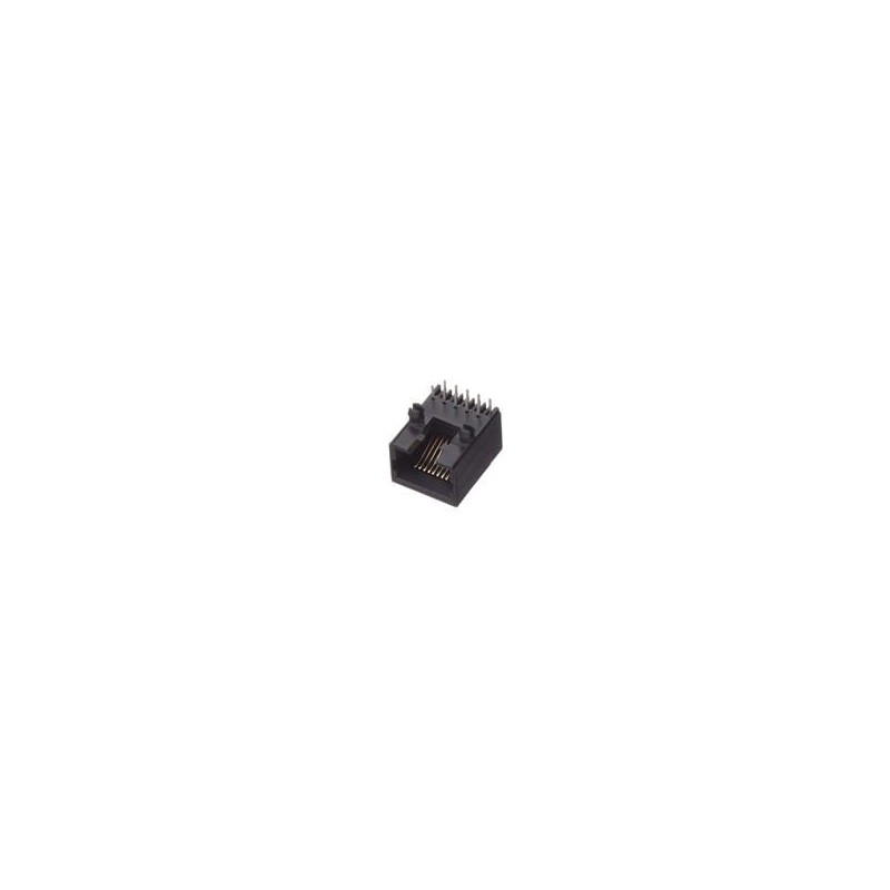 10 pcs : GMX-N-1010 - Modular Connectors / Ethernet Connectors 10P10C R/A PCB BLACK LOW PROFILE