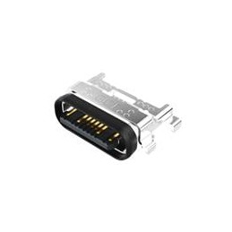 10 pcs : USB4720-03-A - USB Connectors USB2.0 TypeC Recpt., 3u Gold, 16P Horz Mid Mount SMT, 1.13mm O-set, IP67