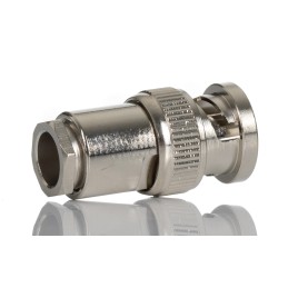 1 pcs - RS PRO, Plug Cable Mount BNC Connector, 75Ω, Clamp Termination, Straight Body