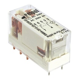1 pcs - Relpol PCB Mount Power Relay, 230V ac Coil, 8A Switching Current, DPDT